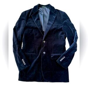 Alfani Men’s Blue Velvet Blazer Size Small Soft Stretch Jacket